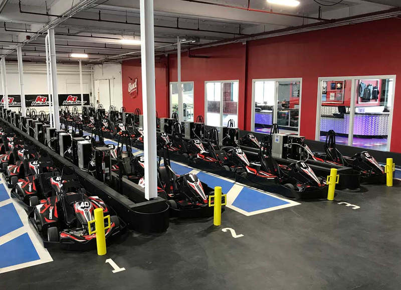 Brand new karts and charging stations (K1 Speed Toronto)